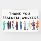 Thank You Essential Workers屋外バナー 横断幕 (横)