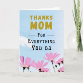 Thank you Everything You Do Mom Mother's Day  カード (正面)
