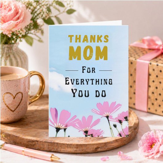 Thank you Everything You Do Mom Mother's Day  カード