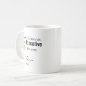 Thank You Executive — 名前入りカスタム コーヒーマグカップ (正面左)