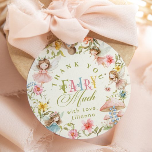 Thank you Fairy Much Fairy First Birthday Colorful フェイバータグ