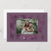 Thank You Fancy Script Photo Bubble Frame Card サンキューカード (正面/裏面)