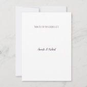 Thank You Fancy Script Photo Bubble Frame Card サンキューカード (裏面)