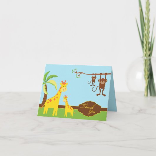 Thank You Farm Zoo Animals Card サンキューカード (正面)