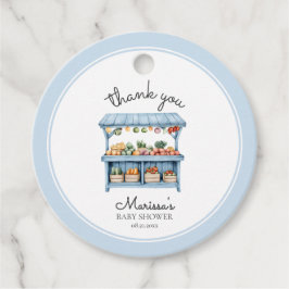 Thank You Farmers Market Boy Baby Shower フェイバータグ
