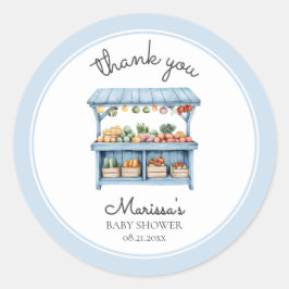 Thank You Farmers Market Boy Baby Shower ラウンドシール
