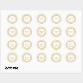 Thank you faux glitter Doily Round Sticker ラウンドシール (シート)