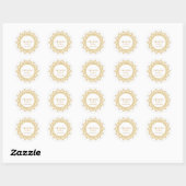 Thank you faux glitter Doily Round Sticker ラウンドシール (シート)