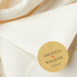 Thank You faux glitter Round Sticker ラウンドシール