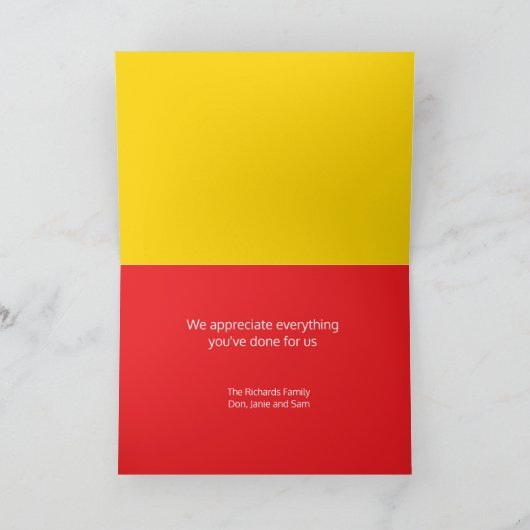 Thank You Fire Fightersカード カード (内部)