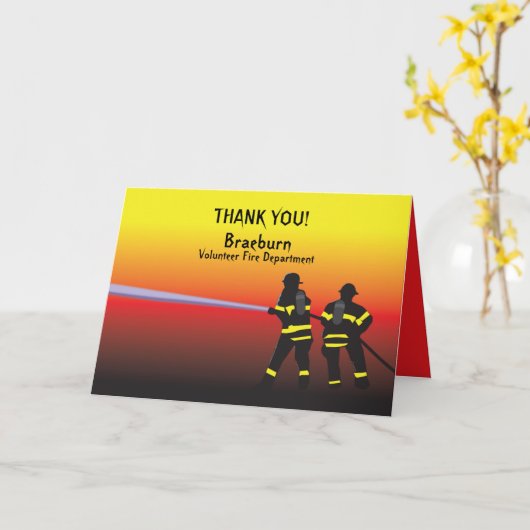 Thank You Fire Fightersカード カード (黄色い花)