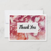 Thank You Flat 3.5インチx 5インチノーテカード – 赤 サンキューカード (正面)