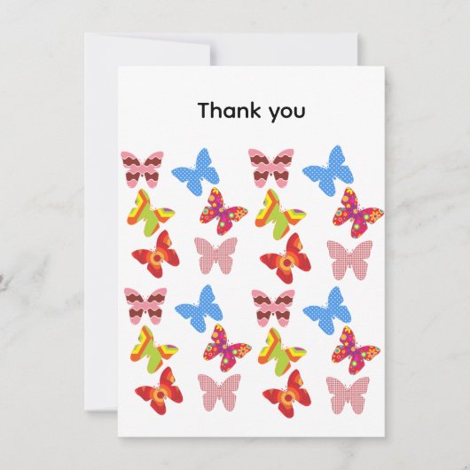 Thank you Flat Greeting Card カード (正面)