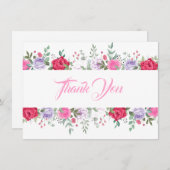 Thank You Flat Noteカード – フローラ ノートカード (正面/裏面)