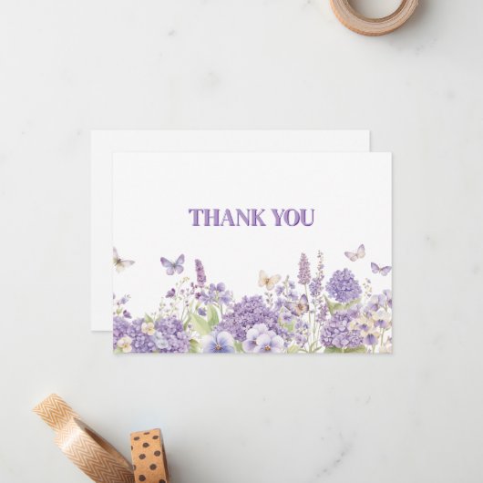 Thank You Flat Note Card ノートカード (正面/裏面インサイチュ)