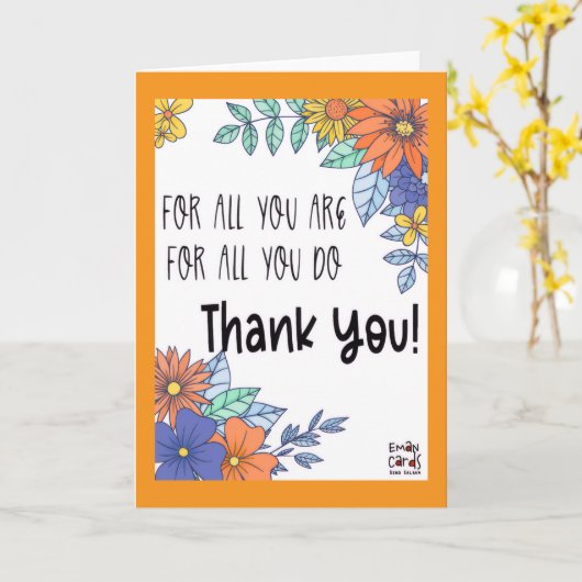 Thank you - Floral カード (黄色い花)