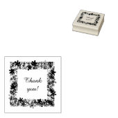 Thank you floral border rubber stamps ラバースタンプ (押印)