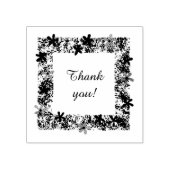 Thank you floral border rubber stamps ラバースタンプ (インプリント)