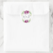 THANK YOU FLORAL VIOLET ROUND STICKER ラウンドシール (バッグ)