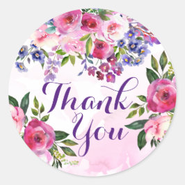 Thank You Flowersスタンプ ラウンドシール