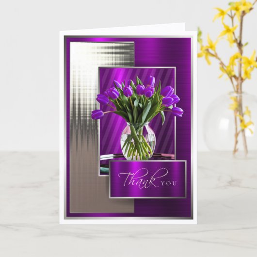 Thank You Folded Card カード (黄色い花)