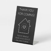 Thank You For 来 Open House (Remove Shoes) 台座サイン (正面)