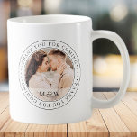 Thank You For 来's 結婚のクラシックカスタムPhoto コーヒーマグカップ<br><div class="desc">セリフシンプルデザインで構成され、クラシックタイポグラフィを追加したカスタム。セリフ来で「お礼書を」。</div>
