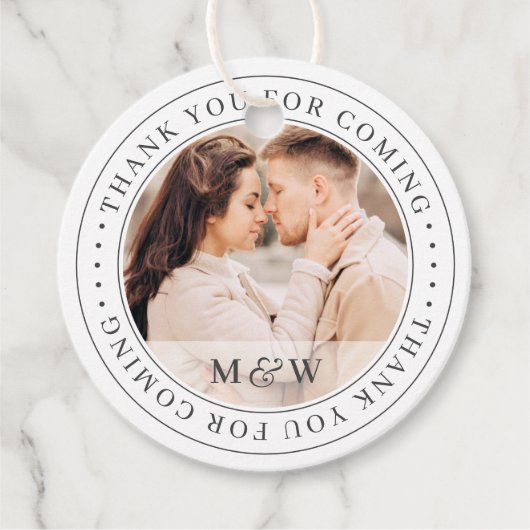 Thank You For 来's 結婚のクラシックカスタムPhoto フェイバータグ (正面)