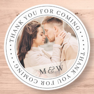 Thank You For 来's 結婚のクラシックカスタムPhoto ラウンドシール