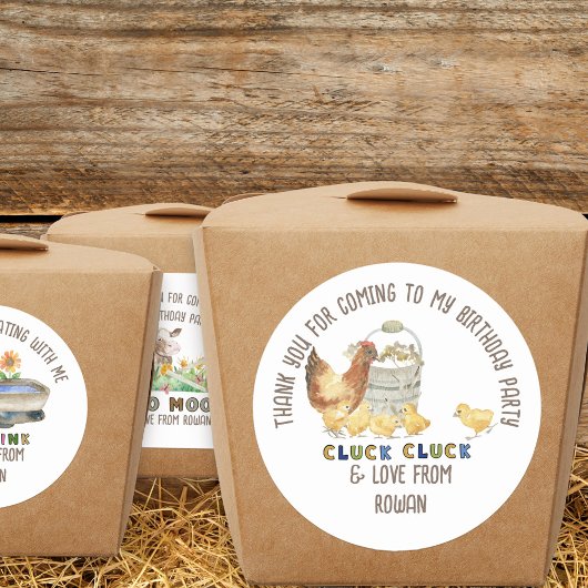 Thank You For 来's Chicken Farm誕生日 ラウンドシール