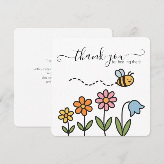 Thank You For Bee-ing There サンキューカード (正面/裏面)