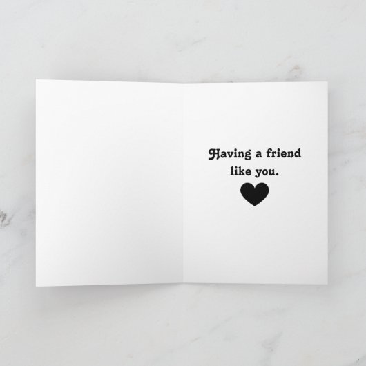 Thank you for being a Friend カード (内部)