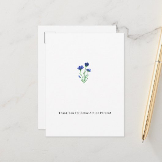 Thank You For Being A Nice Person Card ポストカード (正面/裏面インサイチュ)