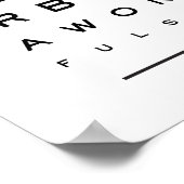 Thank you for being a wonderful sister eye chart ポスター (角)