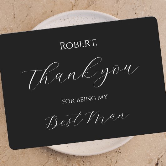 Thank You for Being My Best Man Card Script サンキューカード