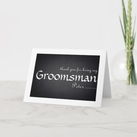 Thank you for being my Groomsman サンキューカード (正面)