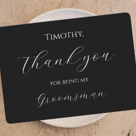 Thank You for Being My Groomsman Card Script サンキューカード