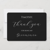 Thank You for Being My Groomsman Card Script サンキューカード (正面)