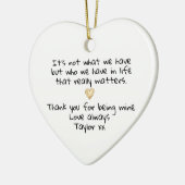 Thank You for Being My Person Love Heart セラミックオーナメント (左)