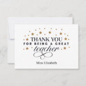 Thank You for Being My Teacher ThankYou Card サンキューカード (正面)