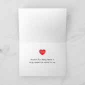 Thank you for being there Heart Minimalist Note サンキューカード (内部)