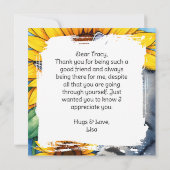 Thank you for Being There Personalized  カード (裏面)