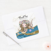 *~* THANK YOU FOR BOOK - Free Spirit Flower Child スクエアシール (封筒)