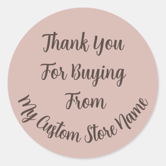 Thank You For Buying Custom Business Long Name ラウンドシール (正面)