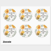Thank You for Buzzing By  Bee Label ラウンドシール (シート)
