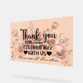 Thank You for Celebrating With Us Wedding アクリルサイン (傾斜)