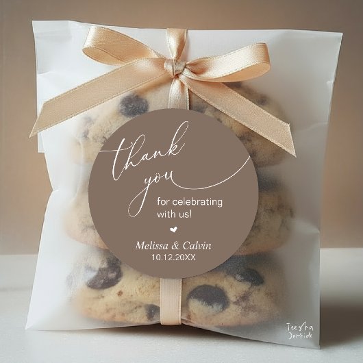 Thank you for celebrating with us Wedding Sticker ラウンドシール