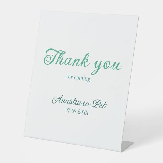 Thank you for coming birthday party add name date  台座サイン (正面)