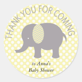 Thank you for coming ELephant Baby Shower ラウンドシール