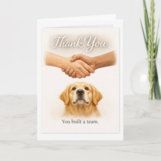 Thank You for Creating a Guide Dog Team Golden カード (正面)